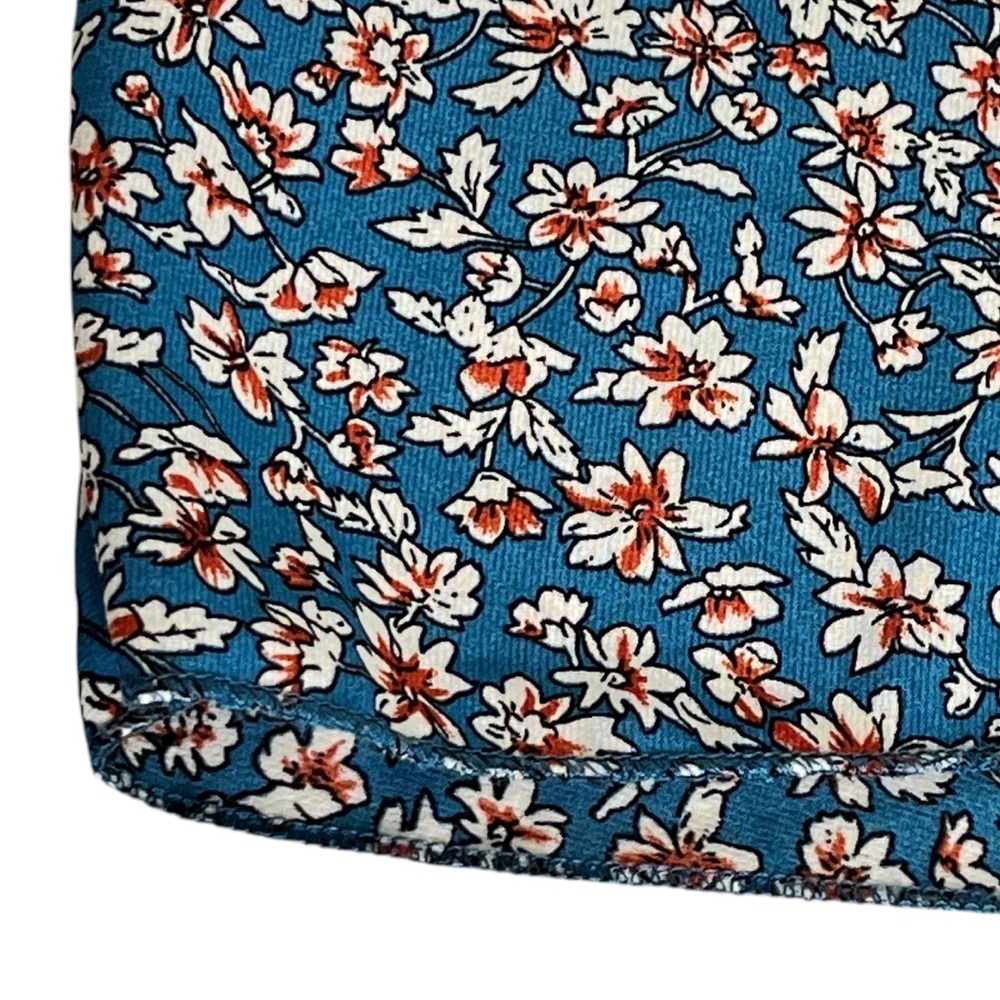 Pretty Garden Women’s Floral Cottagecore Wrap Teal Dress Size Small - Picture 9 of 13